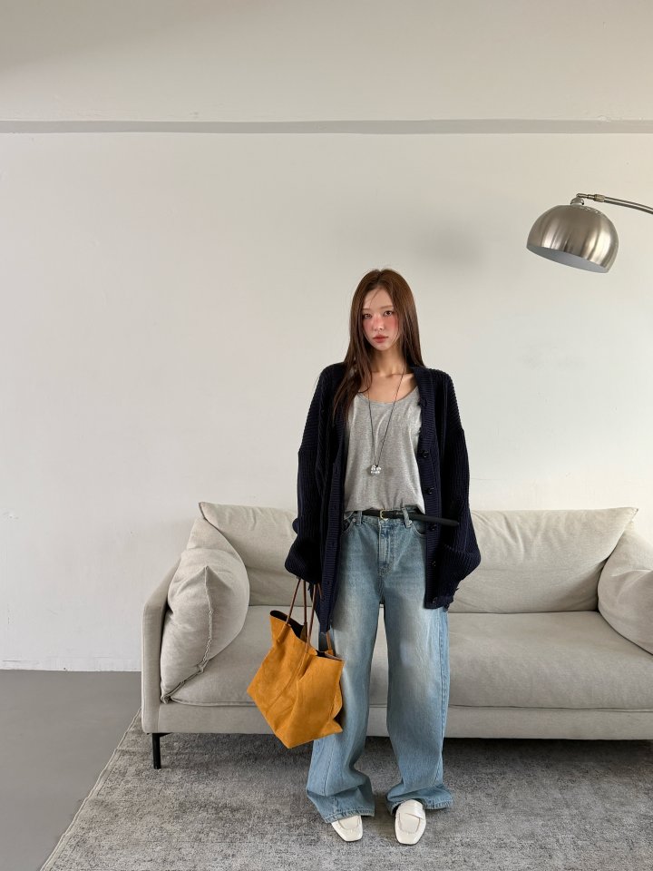 Baguette - Korean Women Fashion - #womensfashion - Vintage Waffle Knit Cardigan - 3