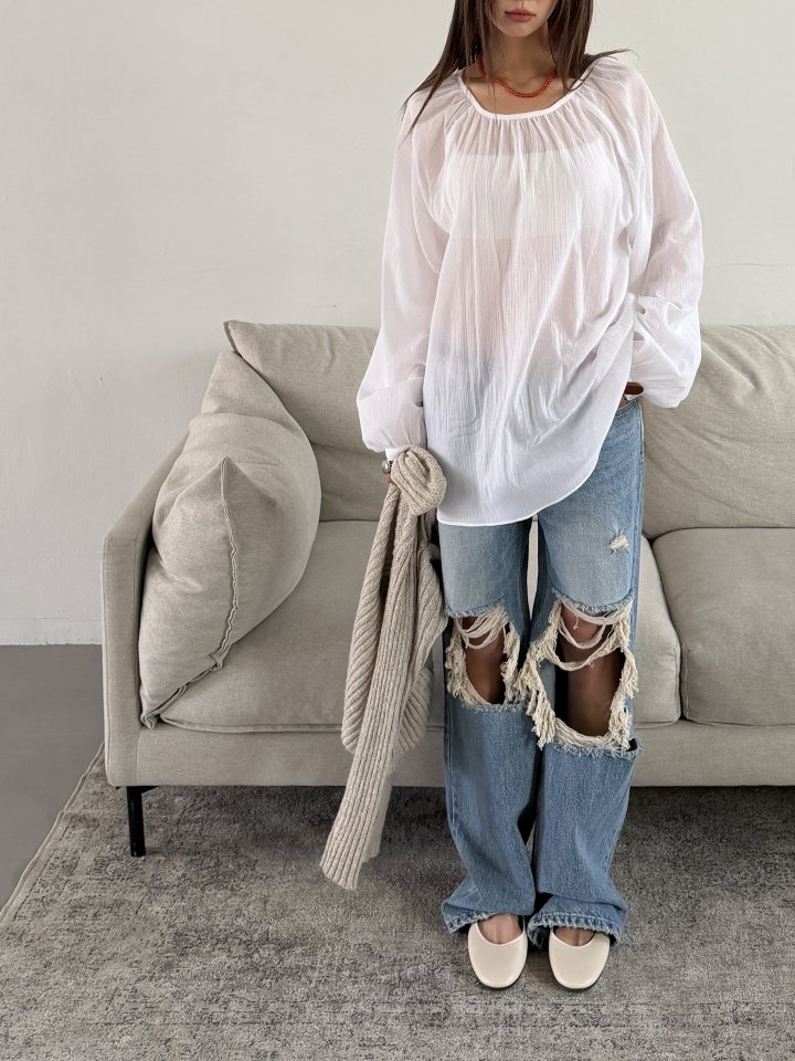 Baguette - Korean Women Fashion - #womensfashion - Vanilla Blouse - 3