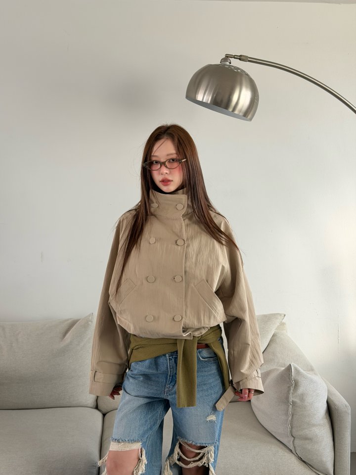Baguette - Korean Women Fashion - #womensfashion - Double Short Trench Coat - 2