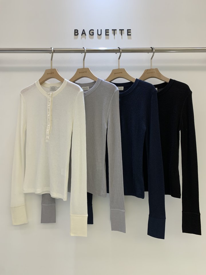 Baguette - Korean Women Fashion - #womensfashion - Margo Waffle Tee