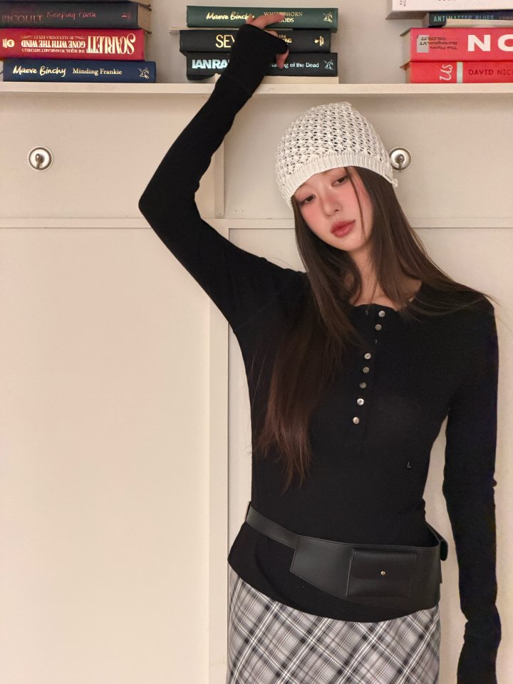 Baguette - Korean Women Fashion - #womensfashion - Margo Waffle Tee - 5
