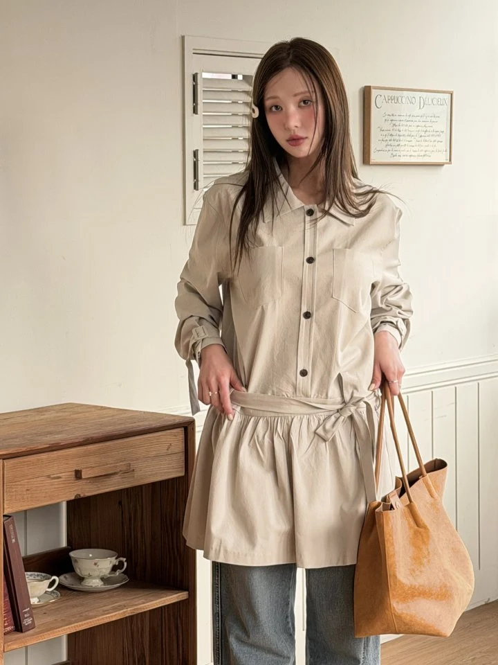 Baguette - Korean Women Fashion - #momslook - Trench One-piece - 4