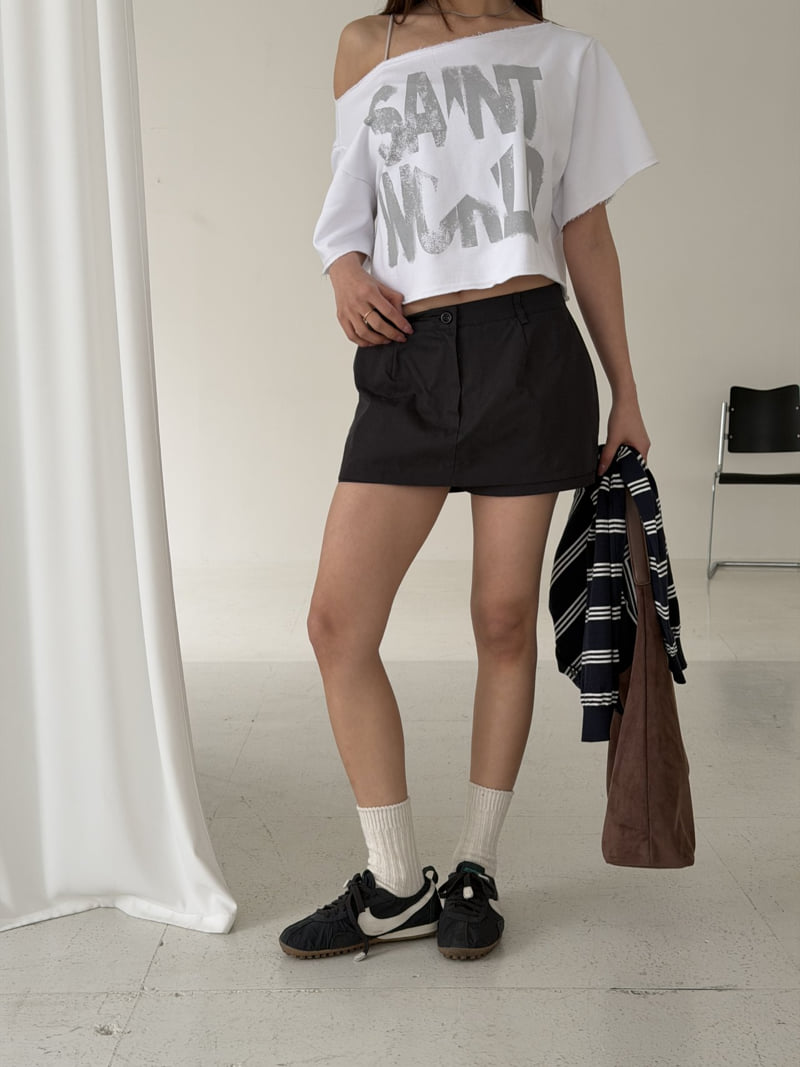 Baguette - Korean Women Fashion - #womensfashion - Weave Skirt Pants - 3