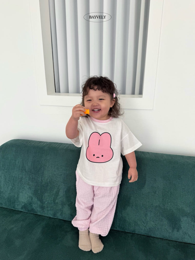 Bayvely - Korean Children Fashion - #Kfashion4kids - Rabbit Bear Tee - 6