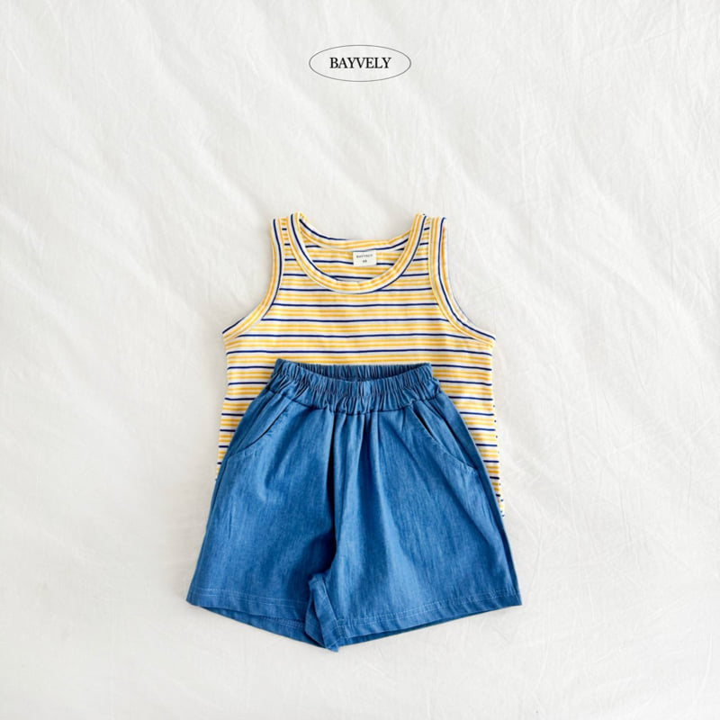 Bayvely - Korean Children Fashion - #childofig - Over Denim Half Pants - 7