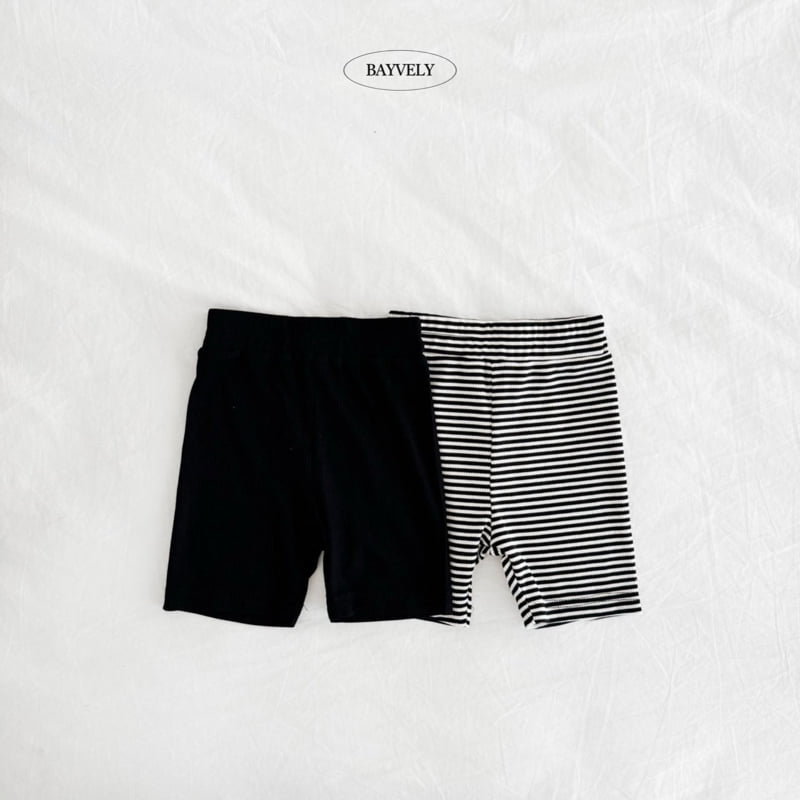 Bayvely - Korean Children Fashion - #childofig - Bike Plain Stripe Leggings Set - 4