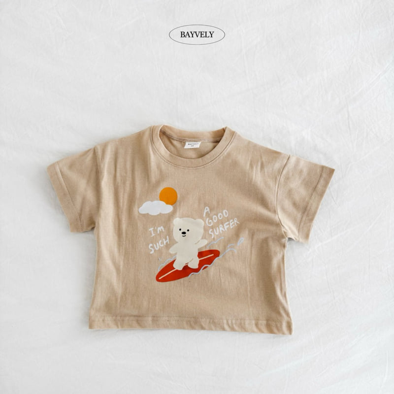 Bayvely - Korean Children Fashion - #childrensboutique - Bear Surfer Tee - 2