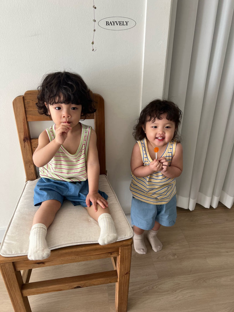 Bayvely - Korean Children Fashion - #childrensboutique - Over Denim Half Pants - 9