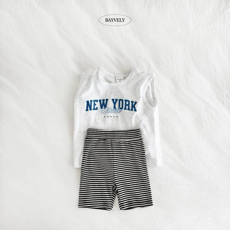 Bayvely - Korean Children Fashion - #designkidswear - Bike Plain Stripe Leggings Set - 5