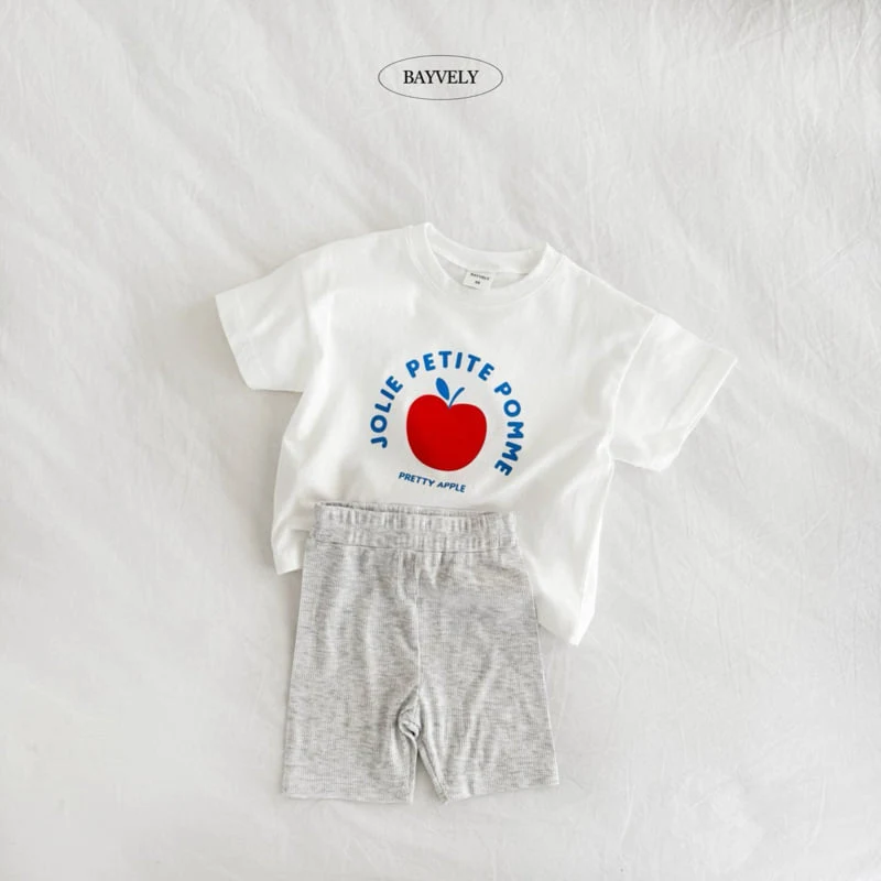 Bayvely - Korean Children Fashion - #discoveringself - Bike Plain Stripe Leggings Set - 6