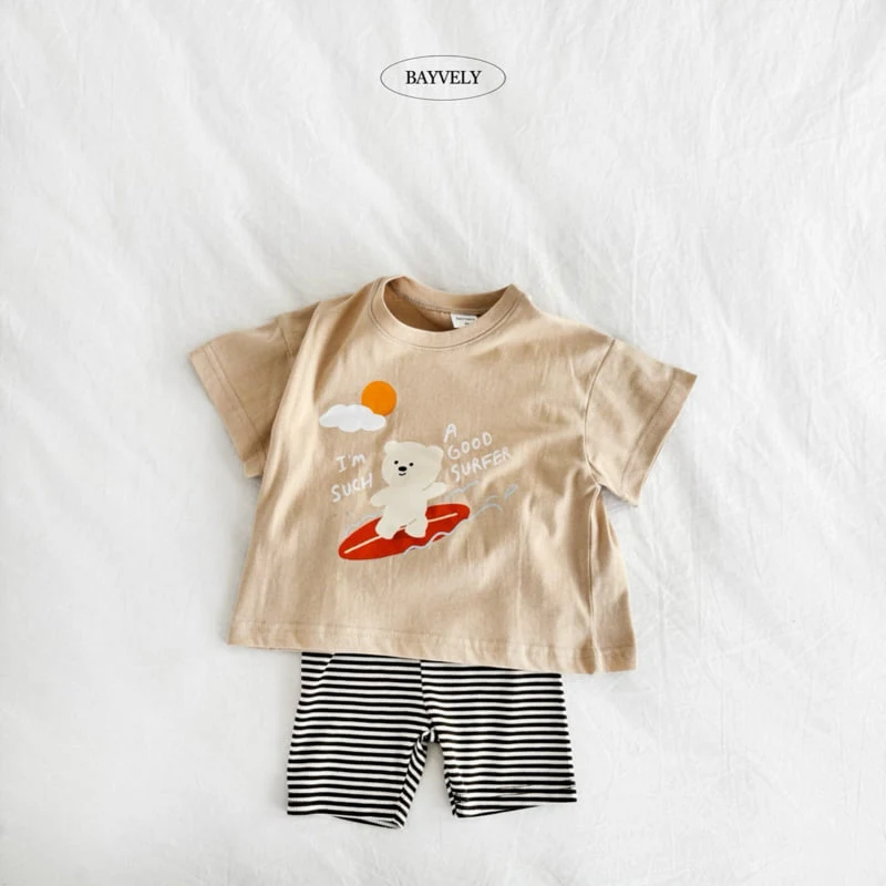 Bayvely - Korean Children Fashion - #designkidswear - Bear Surfer Tee - 4