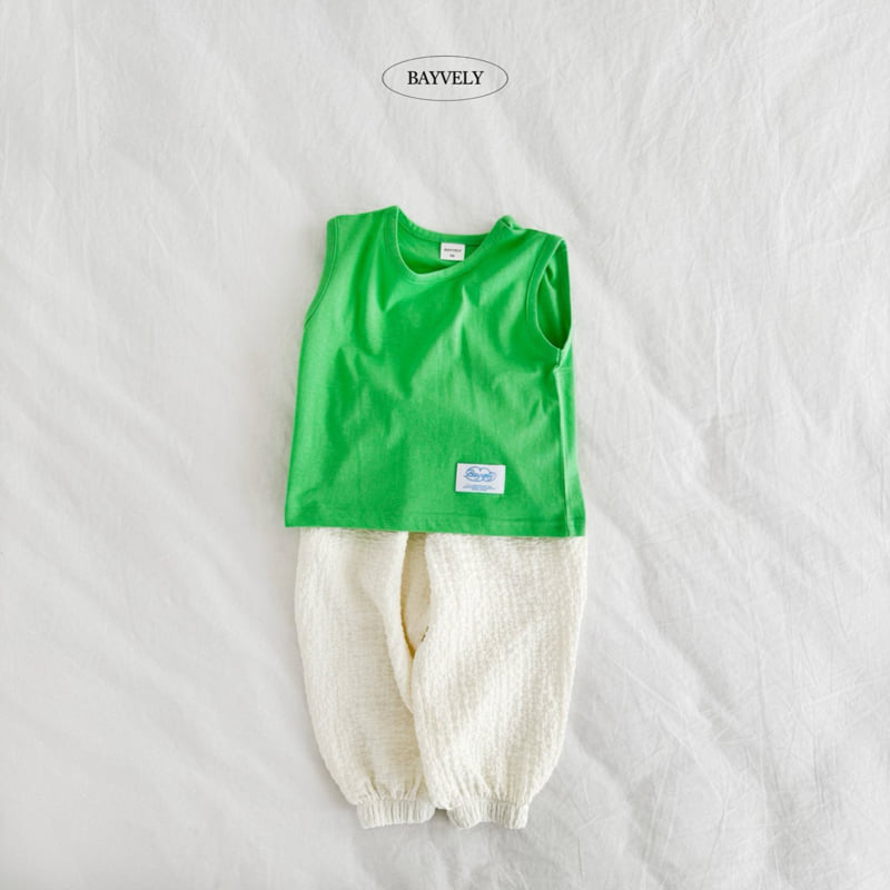 Bayvely - Korean Children Fashion - #discoveringself - Stripe Plain Sleeveless Set - 7