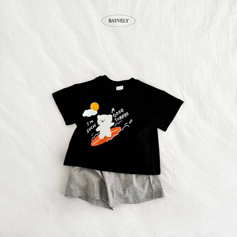 Bayvely - Korean Children Fashion - #fashionkids - Bear Surfer Tee - 5