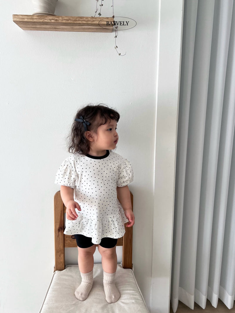 Bayvely - Korean Children Fashion - #kidsshorts - Heart Puff Tee - 5