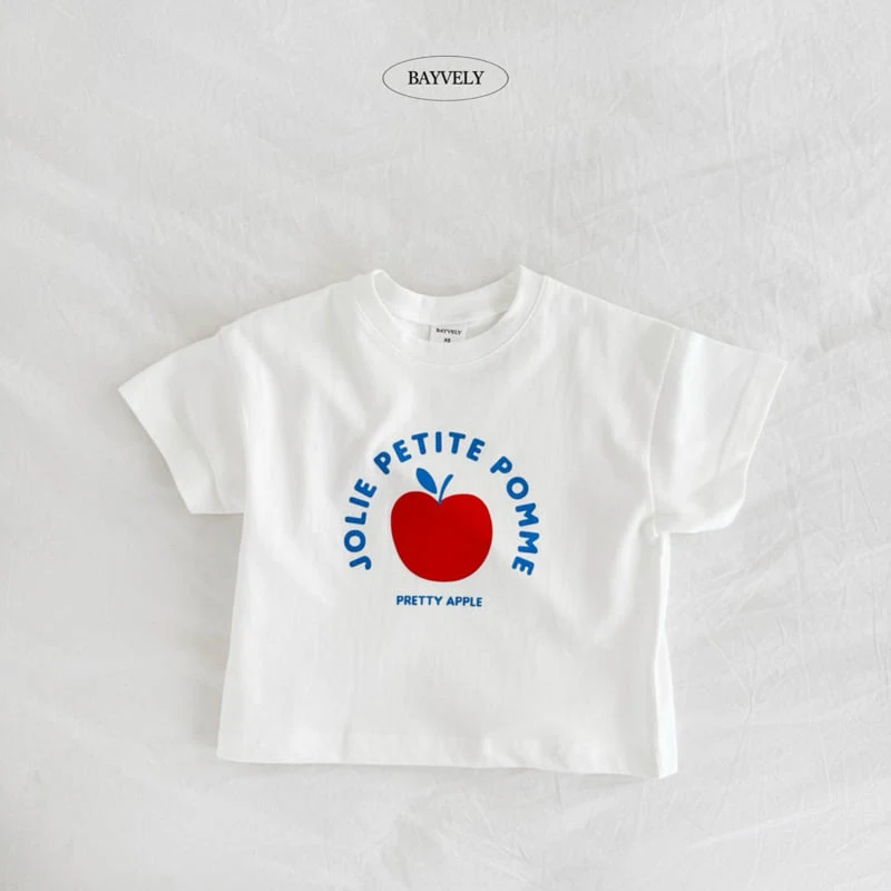 Bayvely - Korean Children Fashion - #kidsshorts - Apple Tee - 2
