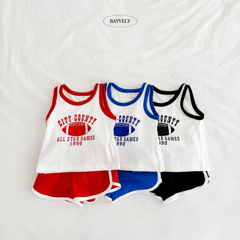Bayvely - Korean Children Fashion - #kidsshorts - Rugby Sleeveless Set