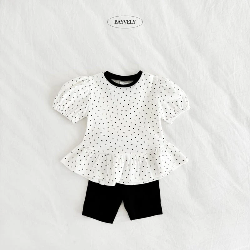 Bayvely - Korean Children Fashion - #kidsstore - Bike Plain Stripe Leggings Set - 9