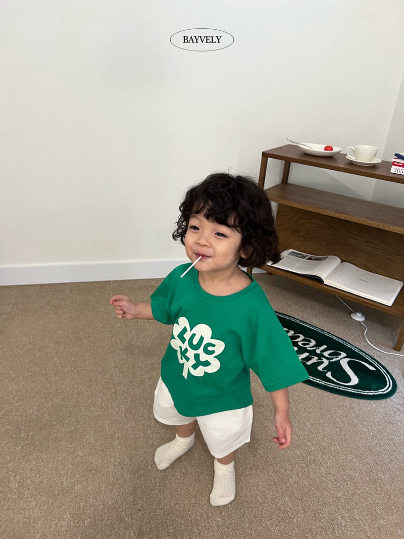 Bayvely - Korean Children Fashion - #kidsstore - Lucky Short Sleeve Tee - 8
