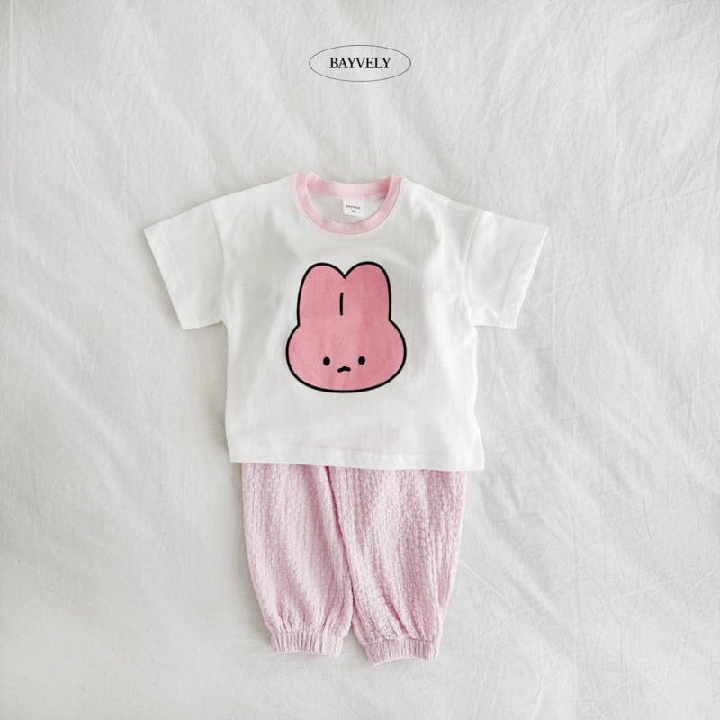 Bayvely - Korean Children Fashion - #kidsshorts - Rabbit Bear Tee - 4