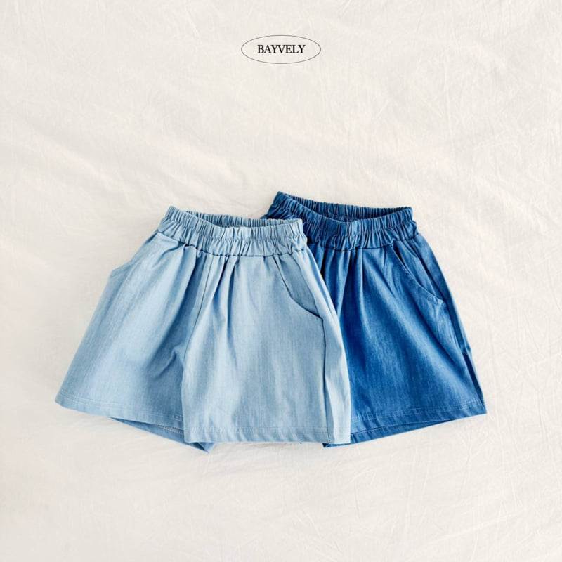 Bayvely - Korean Children Fashion - #kidzfashiontrend - Over Denim Half Pants