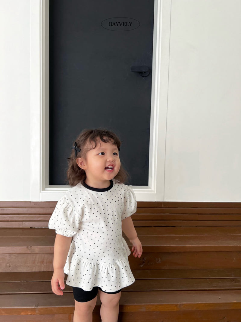 Bayvely - Korean Children Fashion - #kidzfashiontrend - Heart Puff Tee - 7