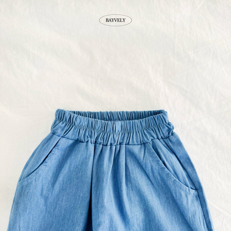 Bayvely - Korean Children Fashion - #littlefashionista - Over Denim Half Pants - 4