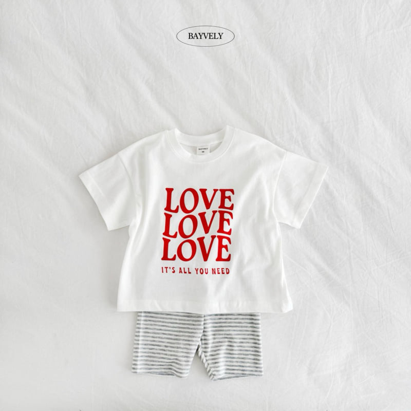 Bayvely - Korean Children Fashion - #littlefashionista - Love Tee - 4