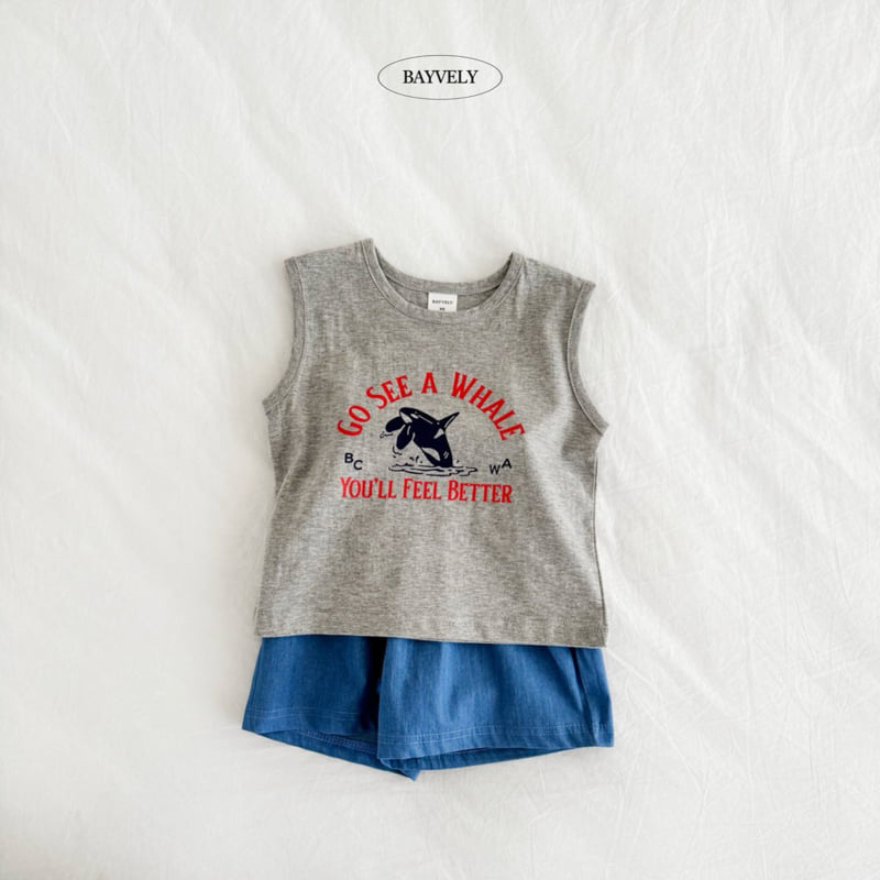 Bayvely - Korean Children Fashion - #minifashionista - Over Denim Half Pants - 5