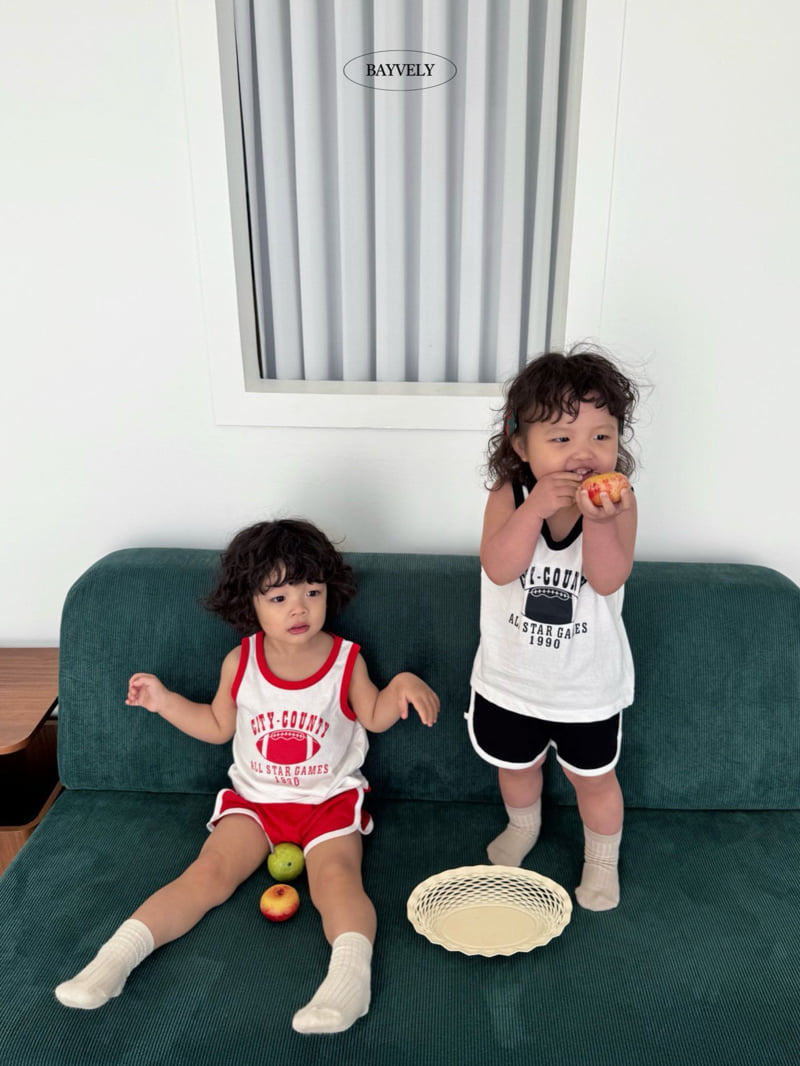 Bayvely - Korean Children Fashion - #minifashionista - Rugby Sleeveless Set - 7