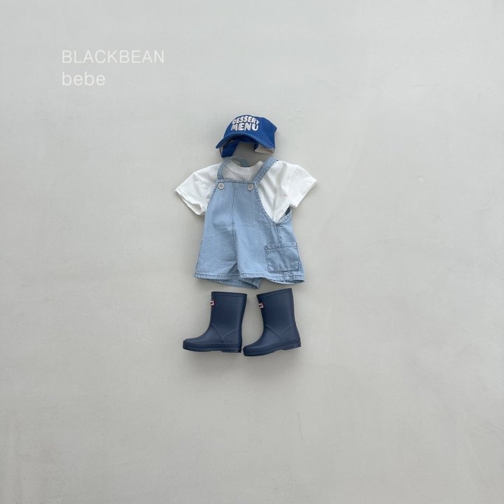 Black Bean - Korean Baby Fashion - #babyboutique - Bebe Pocket Denim Overall Set