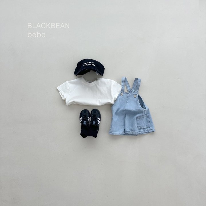 Black Bean - Korean Baby Fashion - #babyboutiqueclothing - Bebe Pocket Denim Overall Set - 2