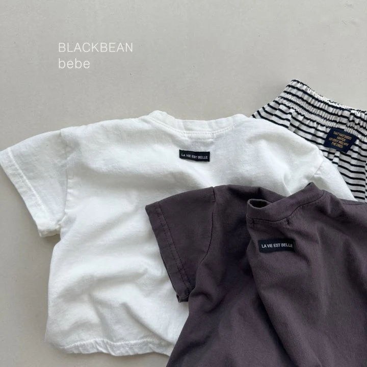 Black Bean - Korean Baby Fashion - #babyoutfit - Basic Bebe Tee - 7