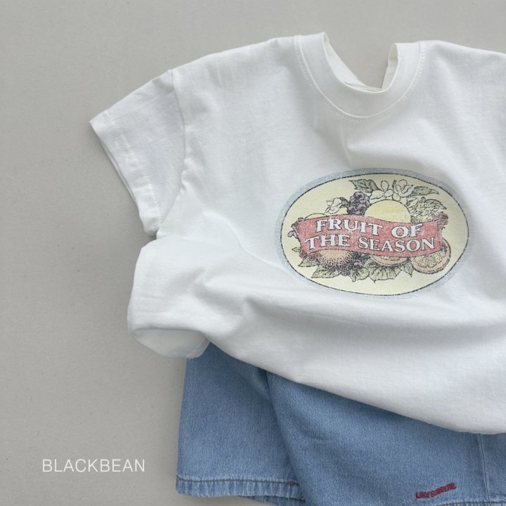 Black Bean - Korean Women Fashion - #momslook - Fruits Tee - 4