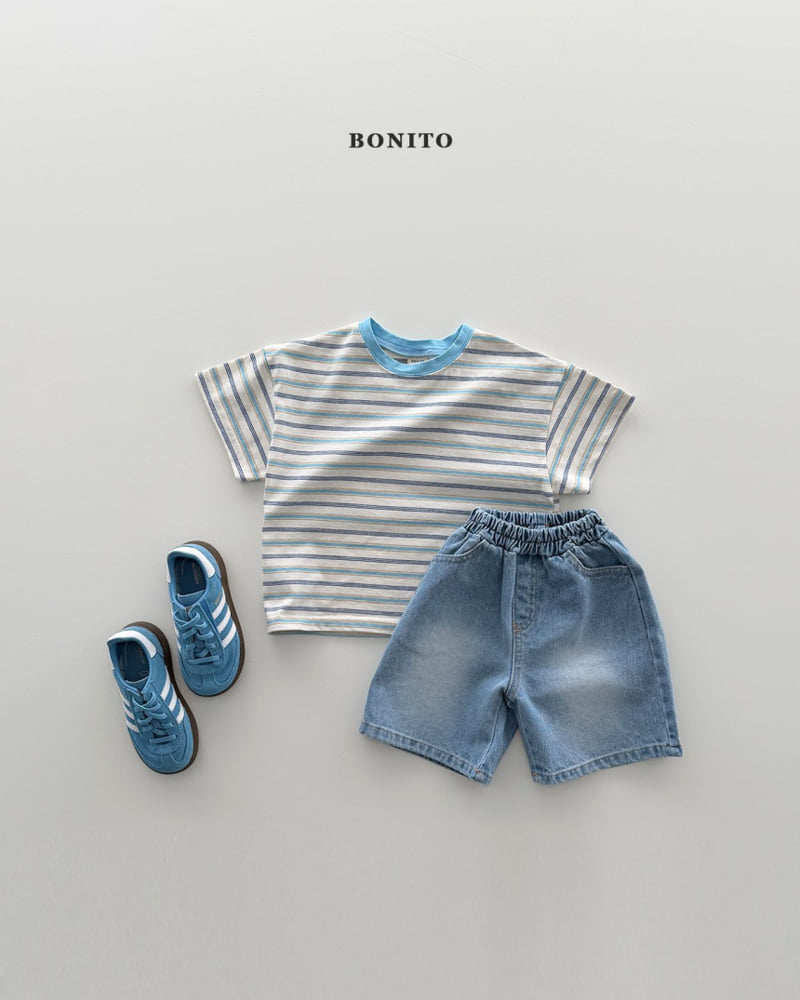 Bonito - Korean Children Fashion - #designkidswear - Bermuda Brush Denim Pants - 4