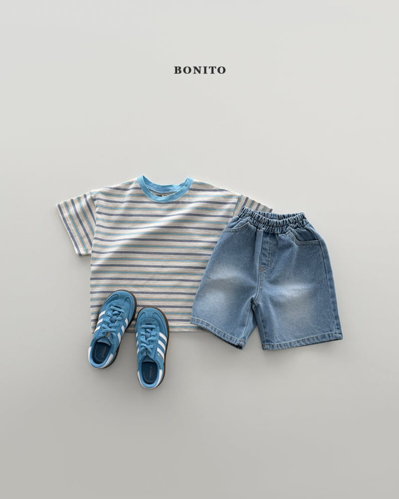 Bonito - Korean Children Fashion - #fashionkids - Bermuda Brush Denim Pants - 5