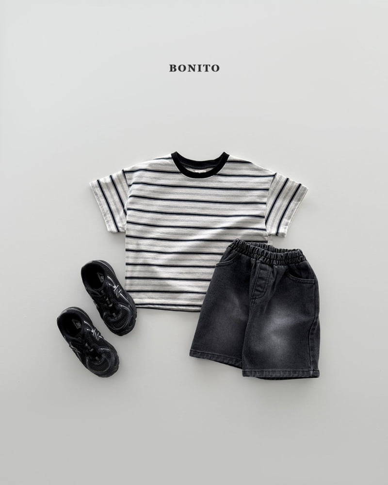 Bonito - Korean Children Fashion - #kidsshorts - Bermuda Brush Denim Pants - 6