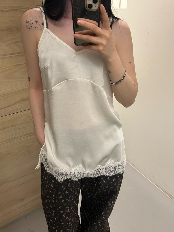 Buckle - Korean Women Fashion - #momslook - Lace Sleeveless Top - 11