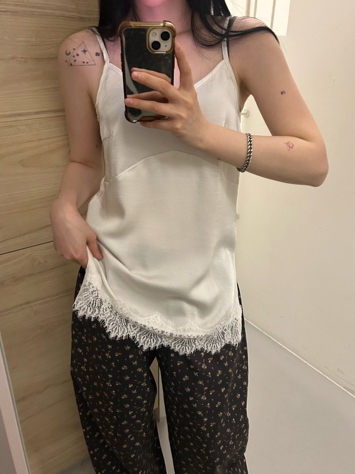 Buckle - Korean Women Fashion - #momslook - Lace Sleeveless Top - 7