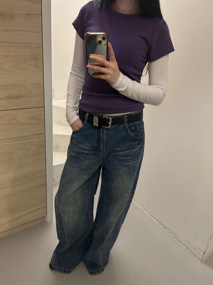 Buckle - Korean Women Fashion - #momslook - Round Neck Tee - 7