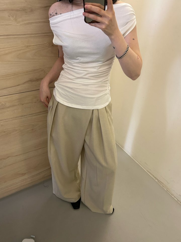 Buckle - Korean Women Fashion - #momslook - Shirred Sleeveless Top - 11
