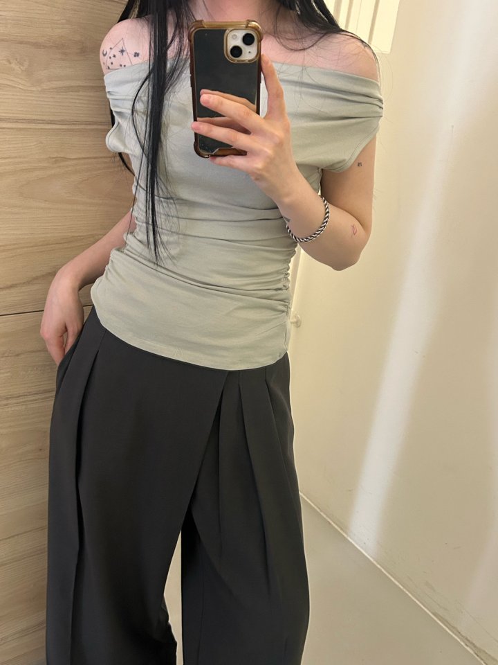 Buckle - Korean Women Fashion - #pursuepretty - Shirred Sleeveless Top - 3