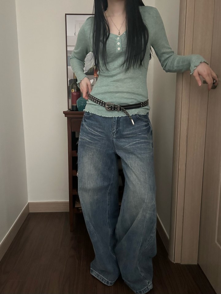 Buckle - Korean Women Fashion - #restrostyle - 905 Denim Jeans - 6