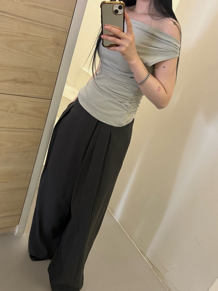 Buckle - Korean Women Fashion - #pursuepretty - Shirred Sleeveless Top - 4