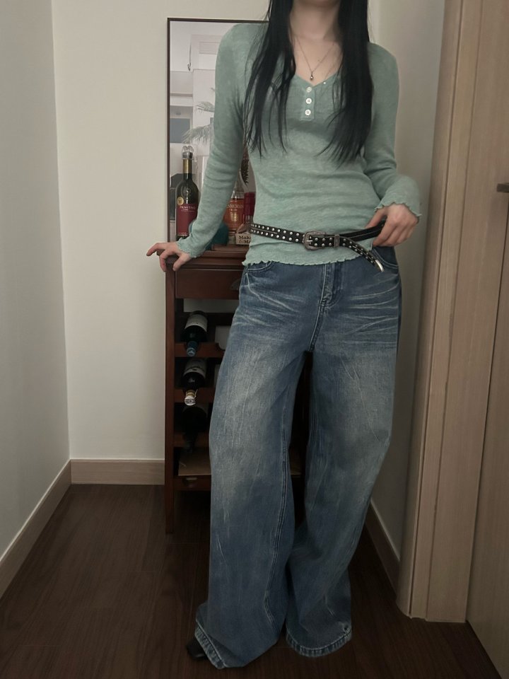 Buckle - Korean Women Fashion - #romanticstyle - 905 Denim Jeans - 7