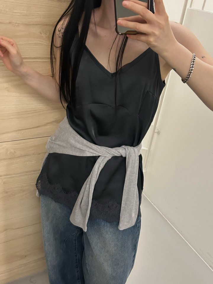 Buckle - Korean Women Fashion - #thelittlethings - Lace Sleeveless Top - 2