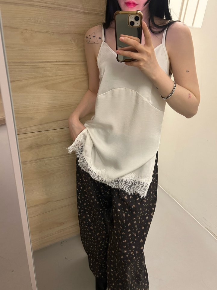 Buckle - Korean Women Fashion - #womensfashion - Lace Sleeveless Top - 10