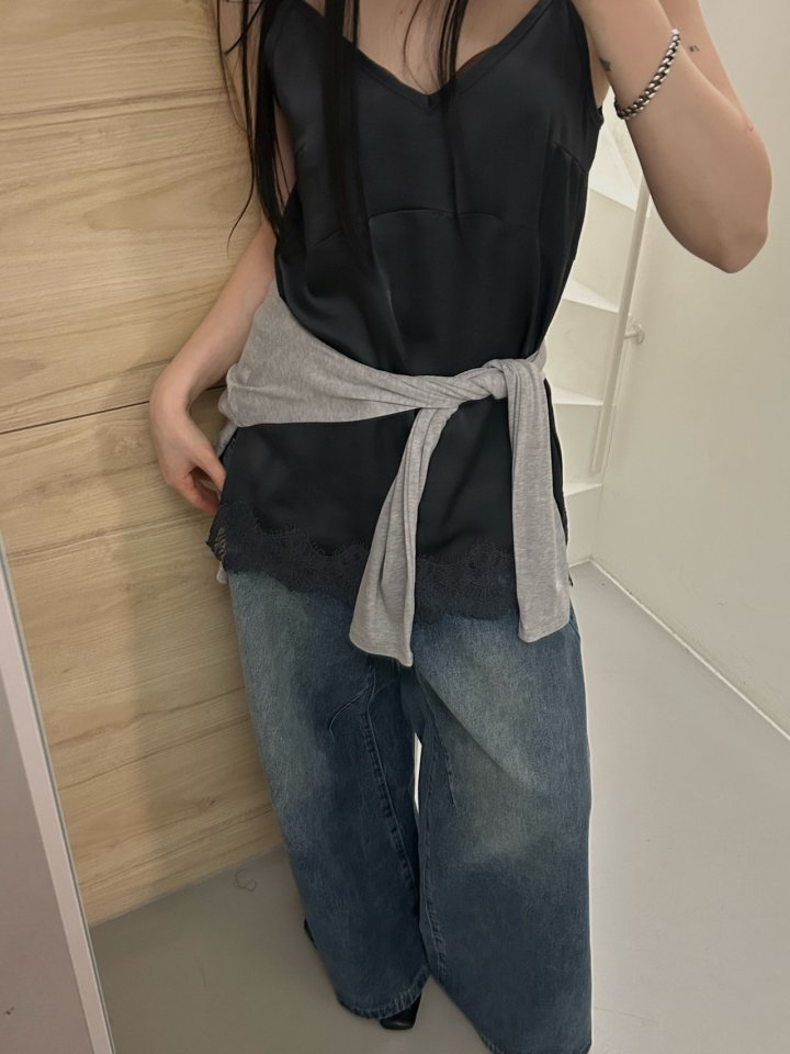 Buckle - Korean Women Fashion - #momslook - Lace Sleeveless Top - 4