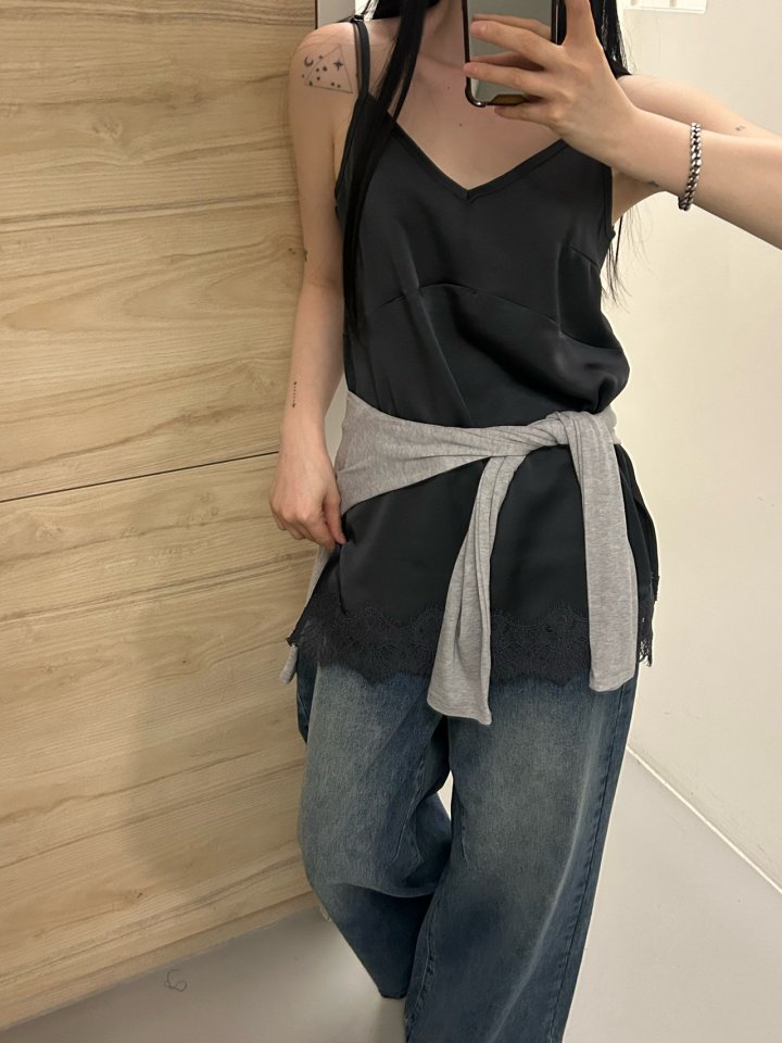 Buckle - Korean Women Fashion - #womensfashion - Lace Sleeveless Top - 6