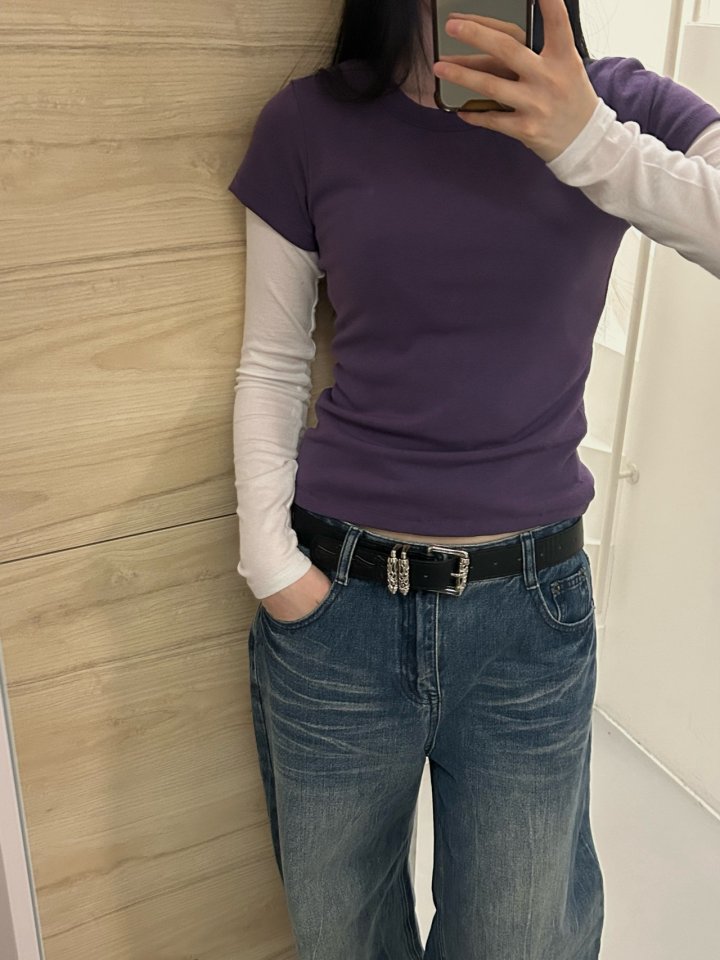 Buckle - Korean Women Fashion - #womensfashion - Round Neck Tee - 6