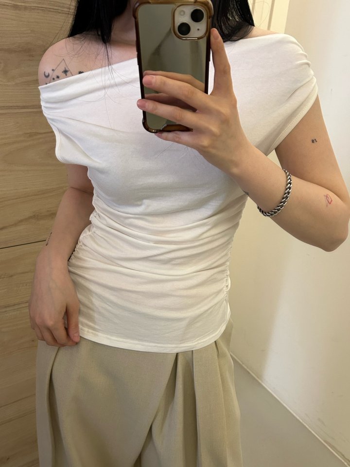 Buckle - Korean Women Fashion - #womensfashion - Shirred Sleeveless Top - 10